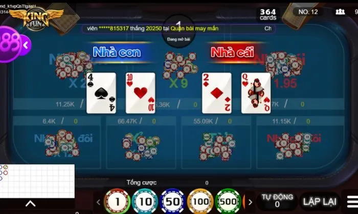 Baccarat Kingfun Luật chơi Baccarat tại nhà cái Kingfun đơn giản, dễ hiểu